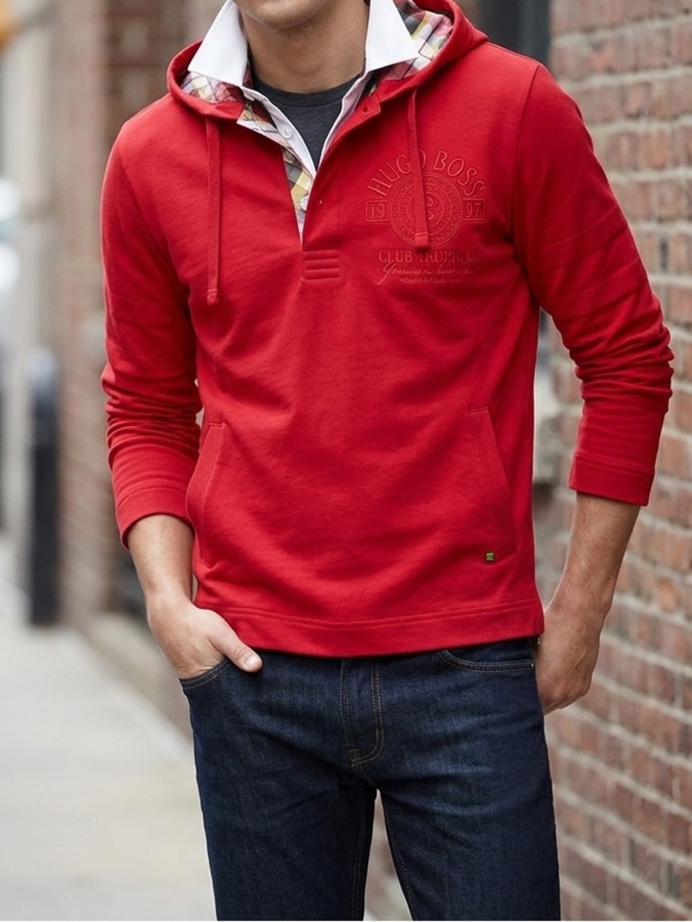 Hugo Boss Collared Hoodie